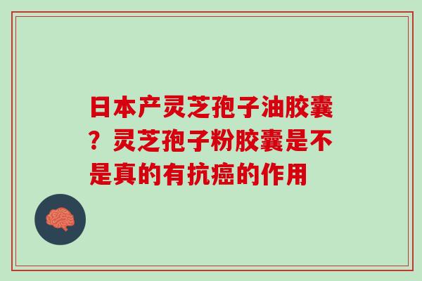 日本产灵芝孢子油胶囊？灵芝孢子粉胶囊是不是真的有抗癌的作用