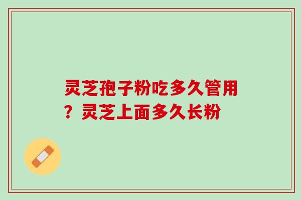 灵芝孢子粉吃多久管用?灵芝上面多久长粉 灵芝孢子粉吃多久管用?灵芝上面多久长粉