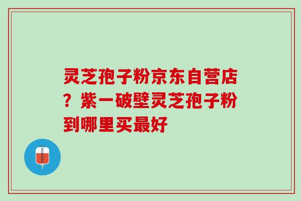 灵芝孢子粉京东自营店？紫一破壁灵芝孢子粉到哪里买最好