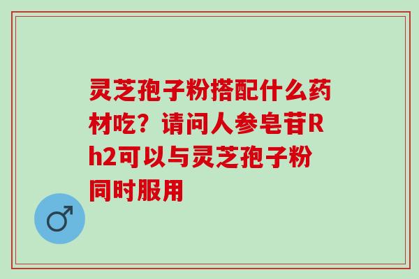 灵芝孢子粉搭配什么药材吃？请问人参皂苷Rh2可以与灵芝孢子粉同时服用