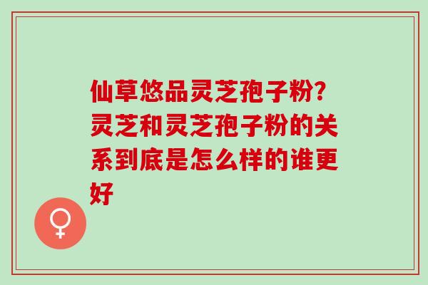 仙草悠品灵芝孢子粉?灵芝和灵芝孢子粉的关系到底是怎么样的谁更好 仙草悠品灵芝孢子粉?灵芝和灵芝孢子粉的关系到底是怎么样的谁更好
