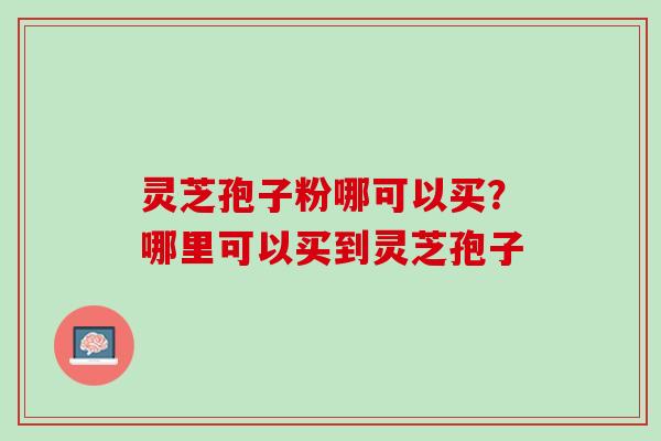 灵芝孢子粉哪可以买？哪里可以买到灵芝孢子