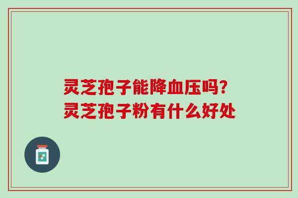 灵芝孢子能降吗?灵芝孢子粉有什么好处 灵芝孢子能降吗?灵芝孢子粉有什么好处