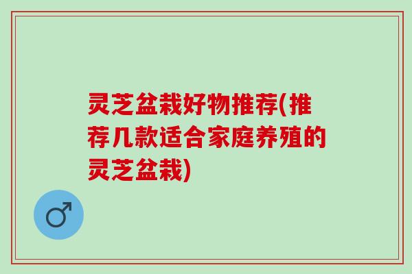 灵芝盆栽好物推荐(推荐几款适合家庭养殖的灵芝盆栽)