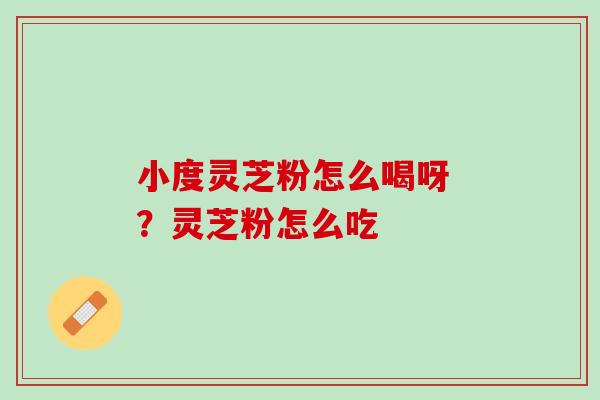 小度灵芝粉怎么喝呀 ？灵芝粉怎么吃