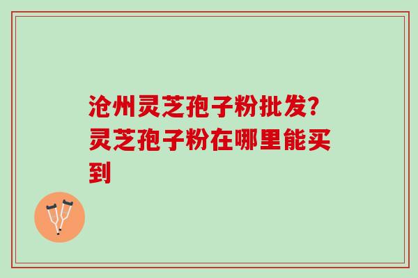 沧州灵芝孢子粉批发？灵芝孢子粉在哪里能买到