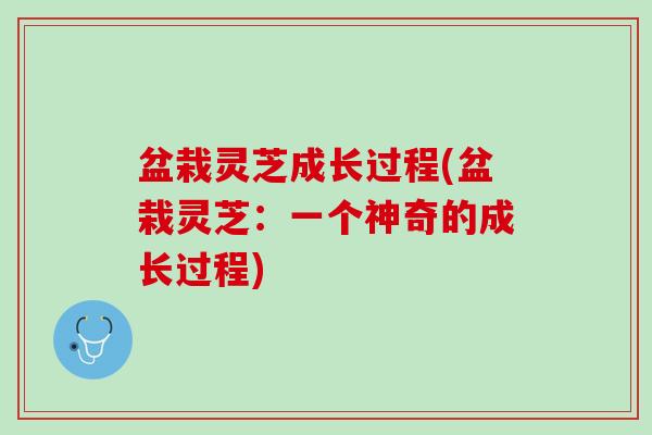 盆栽灵芝成长过程(盆栽灵芝：一个神奇的成长过程)