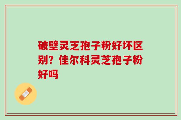 破壁灵芝孢子粉好坏区别？佳尔科灵芝孢子粉好吗