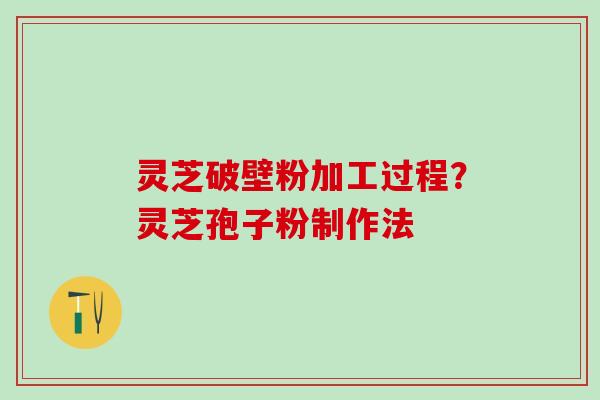 灵芝破壁粉加工过程?灵芝孢子粉制作法 灵芝破壁粉加工过程?灵芝孢子粉制作法