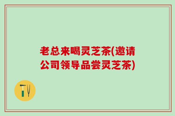 老总来喝灵芝茶(邀请公司领导品尝灵芝茶)
