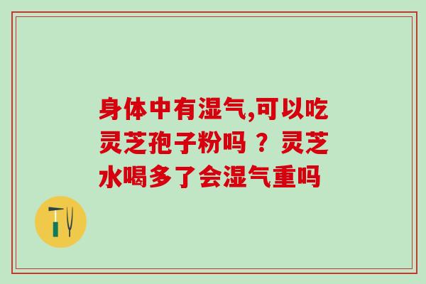 身体中有湿气,可以吃灵芝孢子粉吗 ?灵芝水喝多了会湿气重吗 身体中有湿气,可以吃灵芝孢子粉吗 ?灵芝水喝多了会湿气重吗