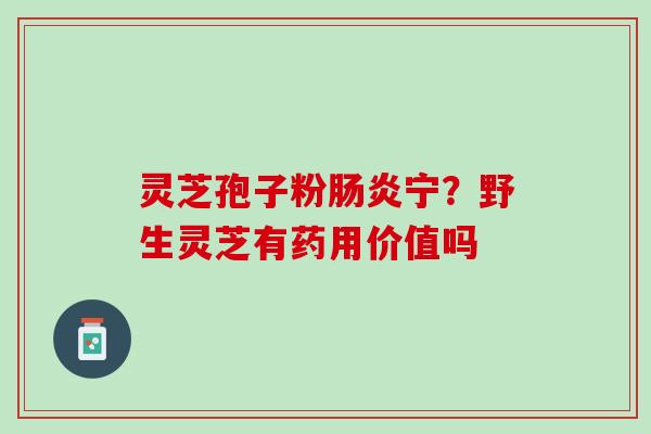 灵芝孢子粉宁?野生灵芝有药用价值吗 灵芝孢子粉宁?野生灵芝有药用价值吗