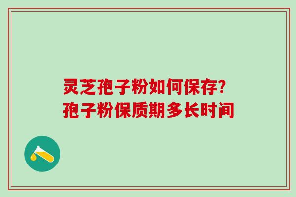灵芝孢子粉如何保存？孢子粉保质期多长时间