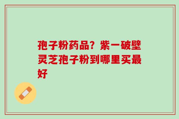 孢子粉药品?紫一破壁灵芝孢子粉到哪里买好 孢子粉药品?紫一破壁灵芝孢子粉到哪里买好