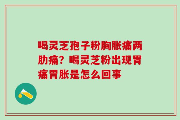 喝灵芝孢子粉胸胀痛两肋痛？喝灵芝粉出现胃痛胃胀是怎么回事