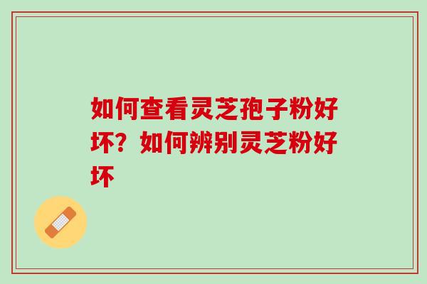 如何查看灵芝孢子粉好坏？如何辨别灵芝粉好坏