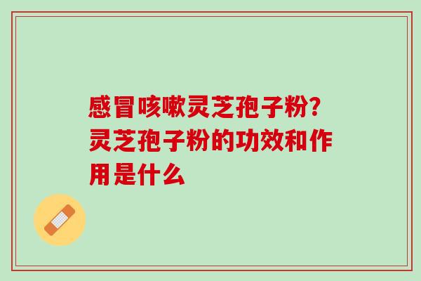 感冒咳嗽灵芝孢子粉？灵芝孢子粉的功效和作用是什么
