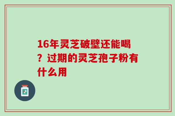 16年灵芝破壁还能喝？过期的灵芝孢子粉有什么用