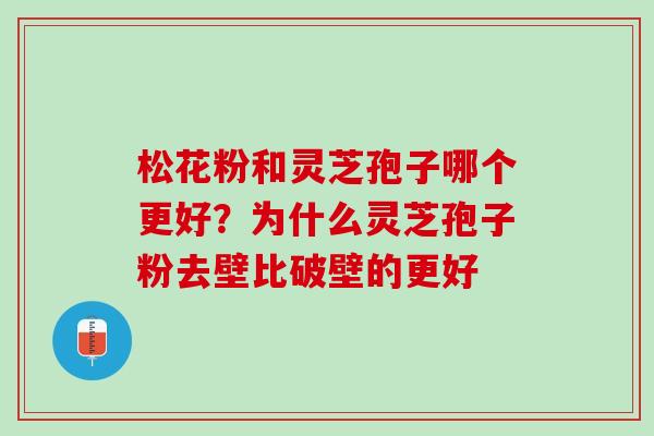 松花粉和灵芝孢子哪个更好？为什么灵芝孢子粉去壁比破壁的更好