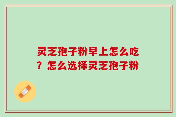 灵芝孢子粉早上怎么吃？怎么选择灵芝孢子粉