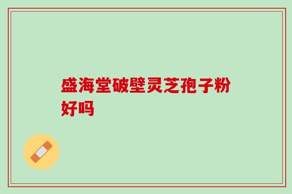 盛海堂破壁灵芝孢子粉好吗