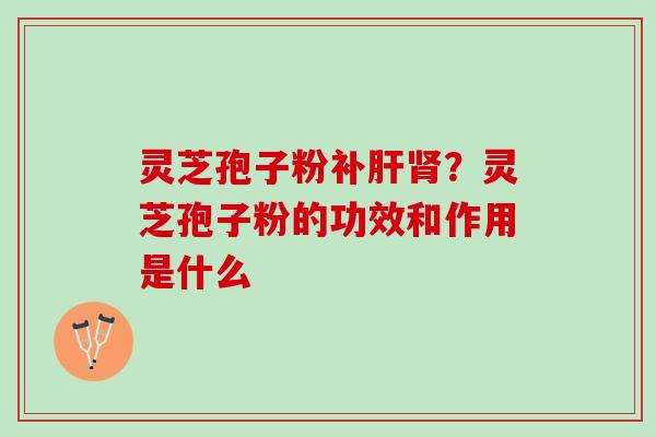 灵芝孢子粉补肝肾？灵芝孢子粉的功效和作用是什么