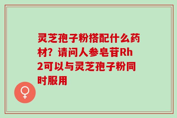 灵芝孢子粉搭配什么药材？请问人参皂苷Rh2可以与灵芝孢子粉同时服用