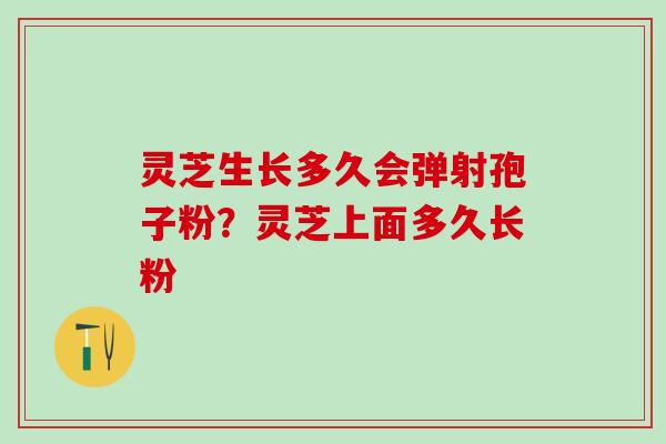 灵芝生长多久会弹射孢子粉？灵芝上面多久长粉