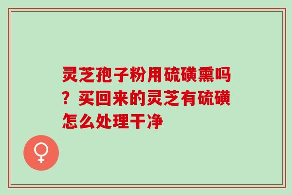 灵芝孢子粉用硫磺熏吗？买回来的灵芝有硫磺怎么处理干净