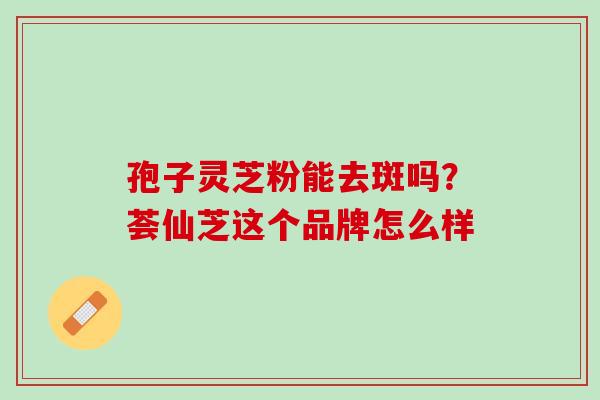 孢子灵芝粉能去斑吗?荟仙芝这个品牌怎么样 孢子灵芝粉能去斑吗?荟仙芝这个品牌怎么样
