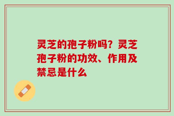 灵芝的孢子粉吗？灵芝孢子粉的功效、作用及禁忌是什么