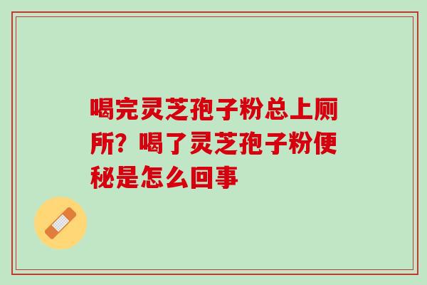 喝完灵芝孢子粉总上厕所？喝了灵芝孢子粉便秘是怎么回事