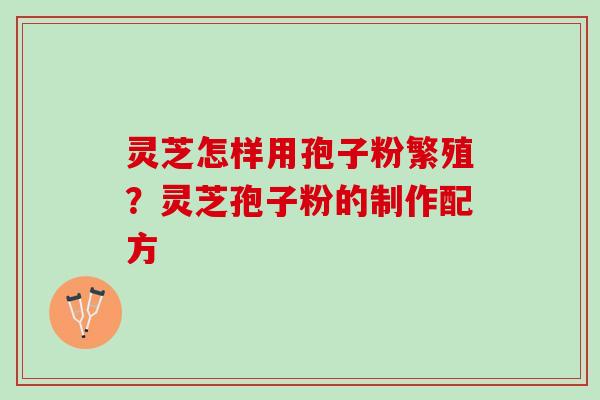 灵芝怎样用孢子粉繁殖？灵芝孢子粉的制作配方