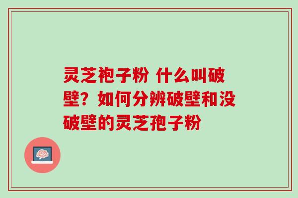 灵芝袍子粉 什么叫破壁？如何分辨破壁和没破壁的灵芝孢子粉