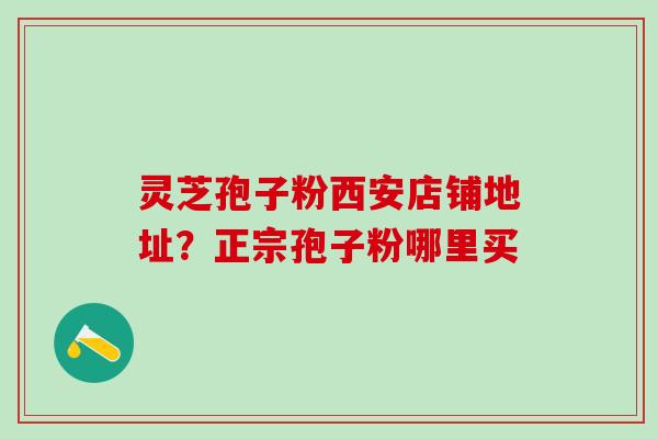 灵芝孢子粉西安店铺地址？正宗孢子粉哪里买