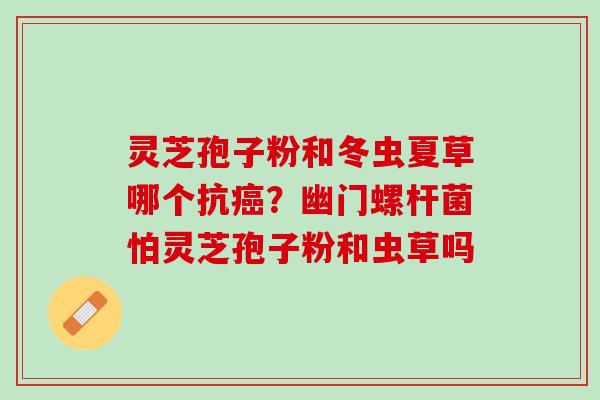 灵芝孢子粉和冬虫夏草哪个抗？幽门螺杆菌怕灵芝孢子粉和虫草吗