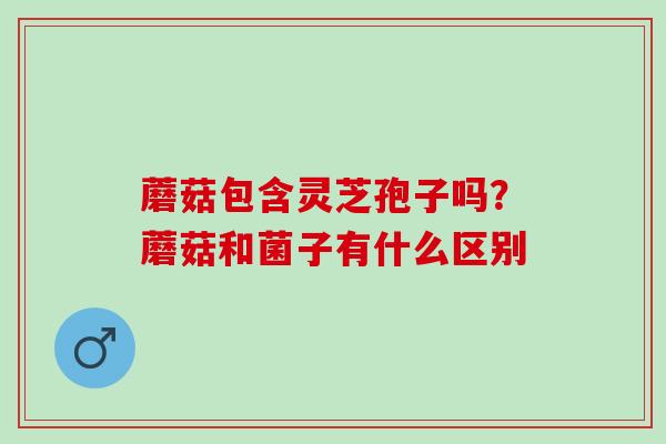 蘑菇包含灵芝孢子吗？蘑菇和菌子有什么区别
