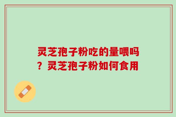 灵芝孢子粉吃的量喂吗？灵芝孢子粉如何食用