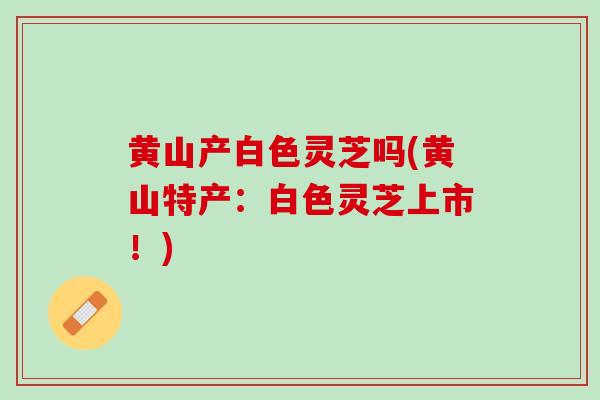 黄山产白色灵芝吗(黄山特产：白色灵芝上市！)