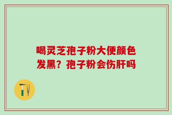 喝灵芝孢子粉大便颜色发黑？孢子粉会伤肝吗