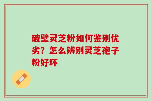 破壁灵芝粉如何鉴别优劣？怎么辨别灵芝孢子粉好坏