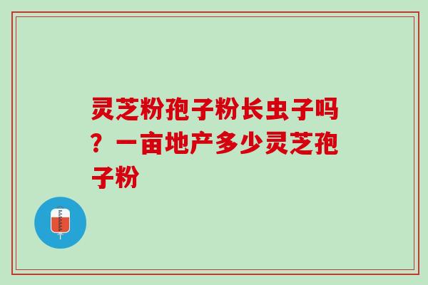 灵芝粉孢子粉长虫子吗？一亩地产多少灵芝孢子粉