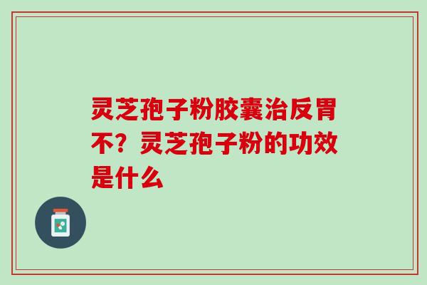 灵芝孢子粉胶囊反胃不?灵芝孢子粉的功效是什么 灵芝孢子粉胶囊反胃不?灵芝孢子粉的功效是什么