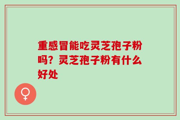 重感冒能吃灵芝孢子粉吗？灵芝孢子粉有什么好处