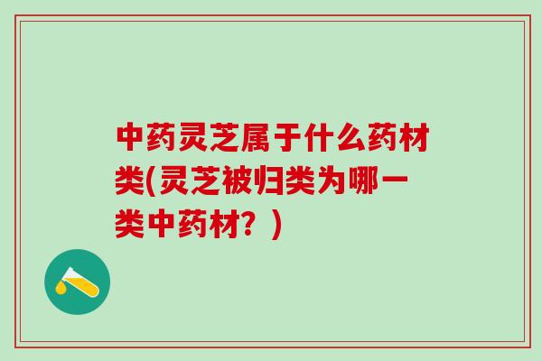 中药灵芝属于什么药材类(灵芝被归类为哪一类中药材？)