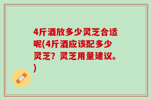 4斤酒放多少灵芝合适呢(4斤酒应该配多少灵芝?灵芝用量建议。) 4斤酒放多少灵芝合适呢(4斤酒应该配多少灵芝?灵芝用量建议。)