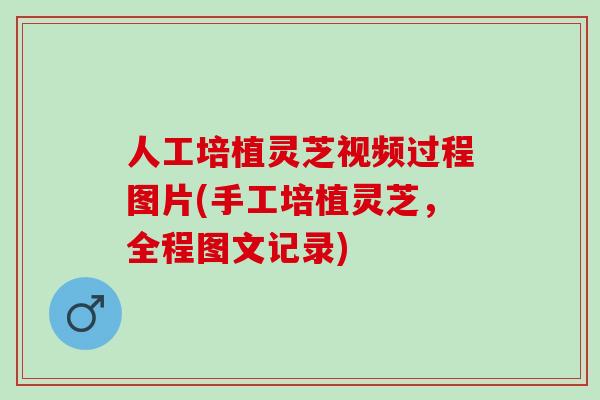 人工培植灵芝视频过程图片(手工培植灵芝，全程图文记录)