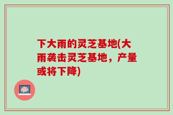 下大雨的灵芝基地(大雨袭击灵芝基地，产量或将下降)