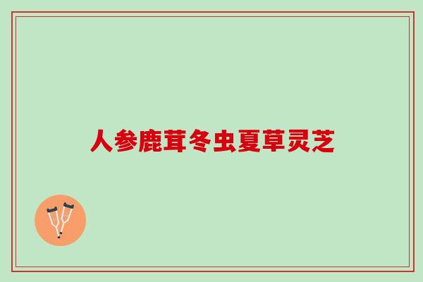 人参鹿茸冬虫夏草灵芝 人参鹿茸冬虫夏草灵芝