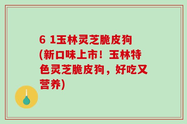 6 1玉林灵芝脆皮狗(新口味上市！玉林特色灵芝脆皮狗，好吃又营养)